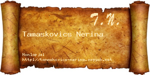 Tamaskovics Nerina névjegykártya
